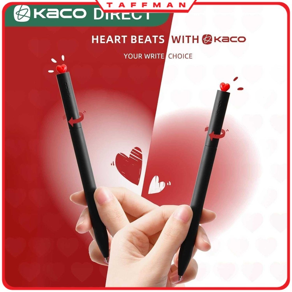 

TM - KACO Pena Pulpen Gel Dual Ballpoint Black Ink Heart Deco 0.5mm 1 PCS - K1055