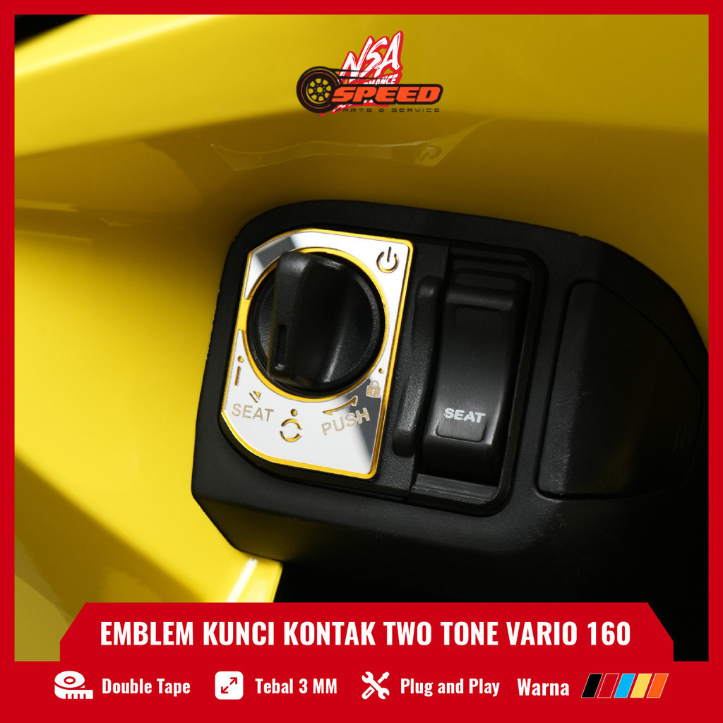 EMBLEM KUNCI KONTAK VARIO 160 150 125 NEW OLD 2015 2017 TUTUP KUNCI KONTAK KEYLES Aksesoris Motor  P