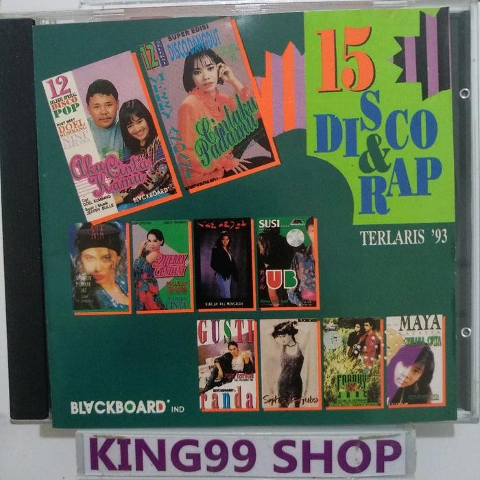 CD 15 DISCO & RAP TERLARIS '93. merry andani doel sumbang nini carlina nia zulkarnaen nike ardilla s