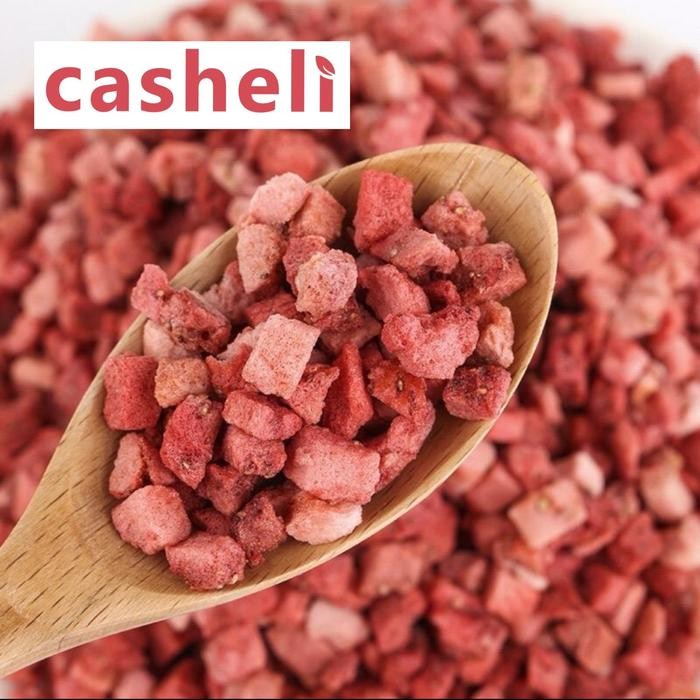 

SALE Strawberry Dadu Kering 1KG Freeze Dried Stroberi Bahan Kue - 50gTERLARIS