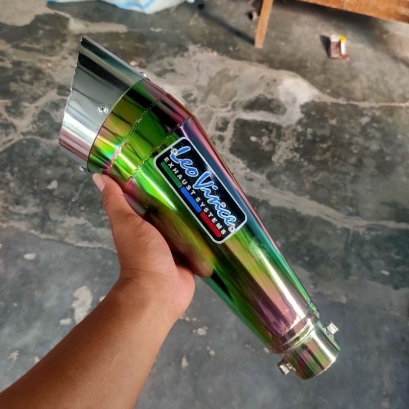 Silencer Knalpot Racing Leovince Rainbow Silincer Only 50mm 48mm