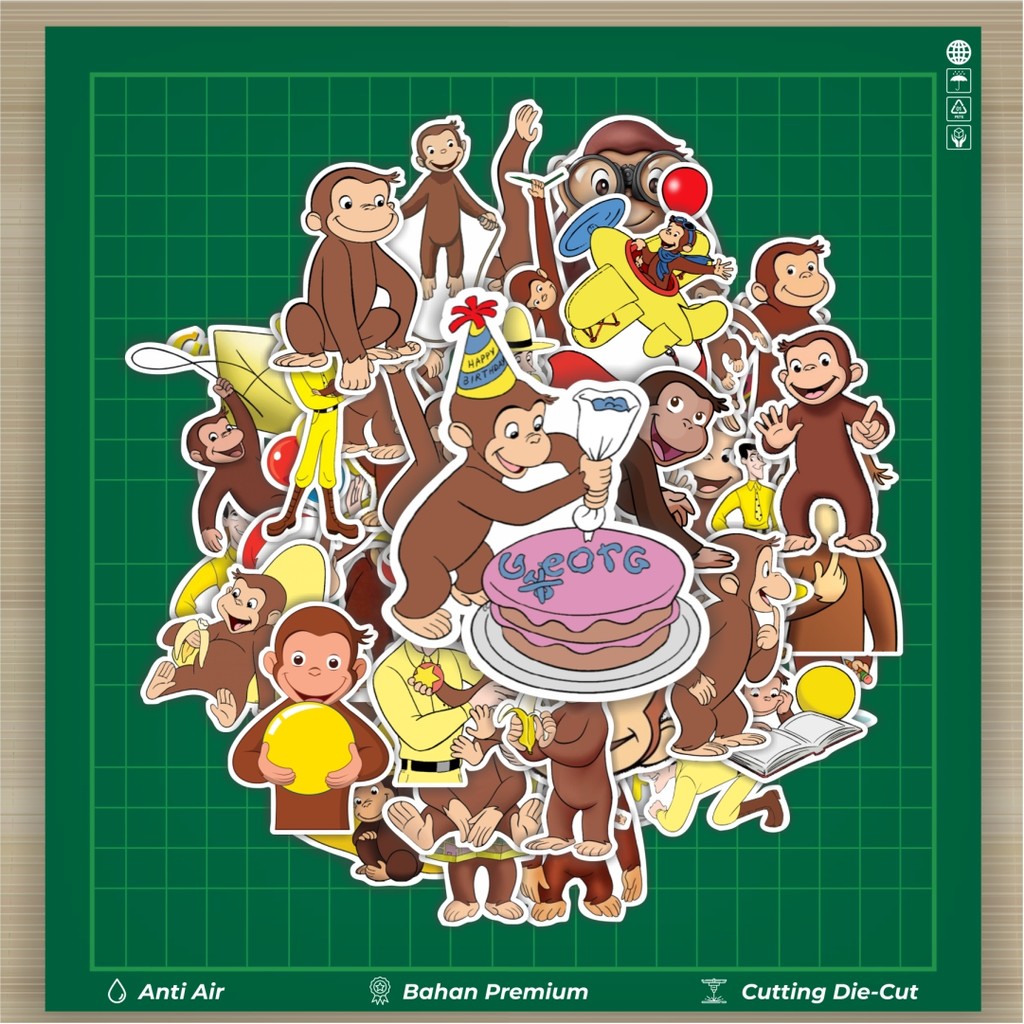 

HOT 50 PCS STIKER Stiker Kartun Curious George Stiker Fashion Cars Decal Dingin Kartu Album Custom Vinyl Anti Air- Sticker Aesthetic Buku Journal Koper Casing HP Tablet Laptop Helm Motor Botol Minum