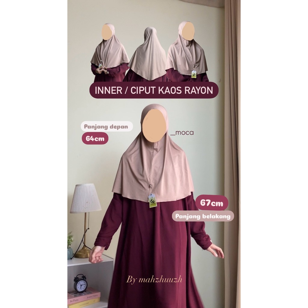 inner hijab syari kaos rayon hijab sport