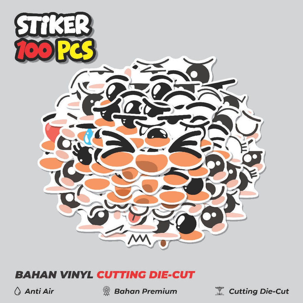 

Terbaru! 50 pcs Stiker Ekspresi Mata Dekorasi Lucu Kreatif untuk Notebook, Skateboard, HP