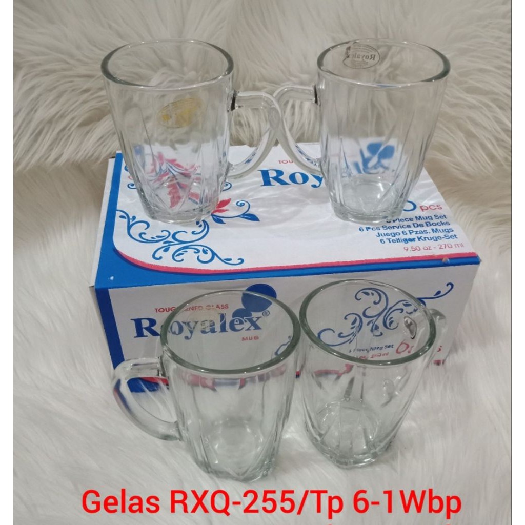 Gelas Teh Kaca Royalex RXQ-255 270ml (6pc)