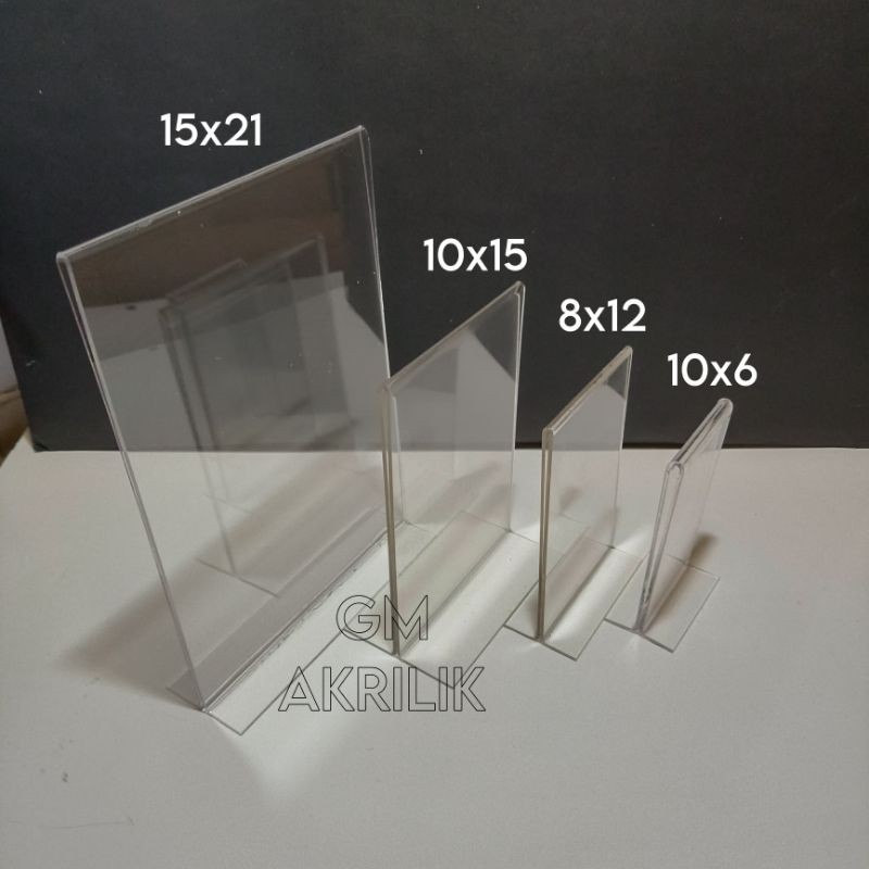 

AKRILIK BENING NOMOR MEJA | QRIS | BROSUR | BARCODE | UK A5/A6/8x12/10x6 - Tebal 2MM