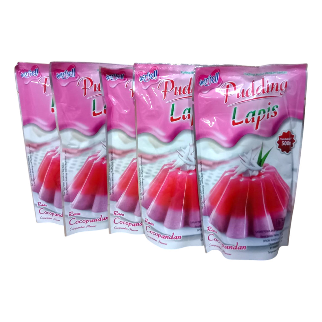 

Bundle 5 Pcs - Nutrijell Pudding Susu Lapis Cocopandan