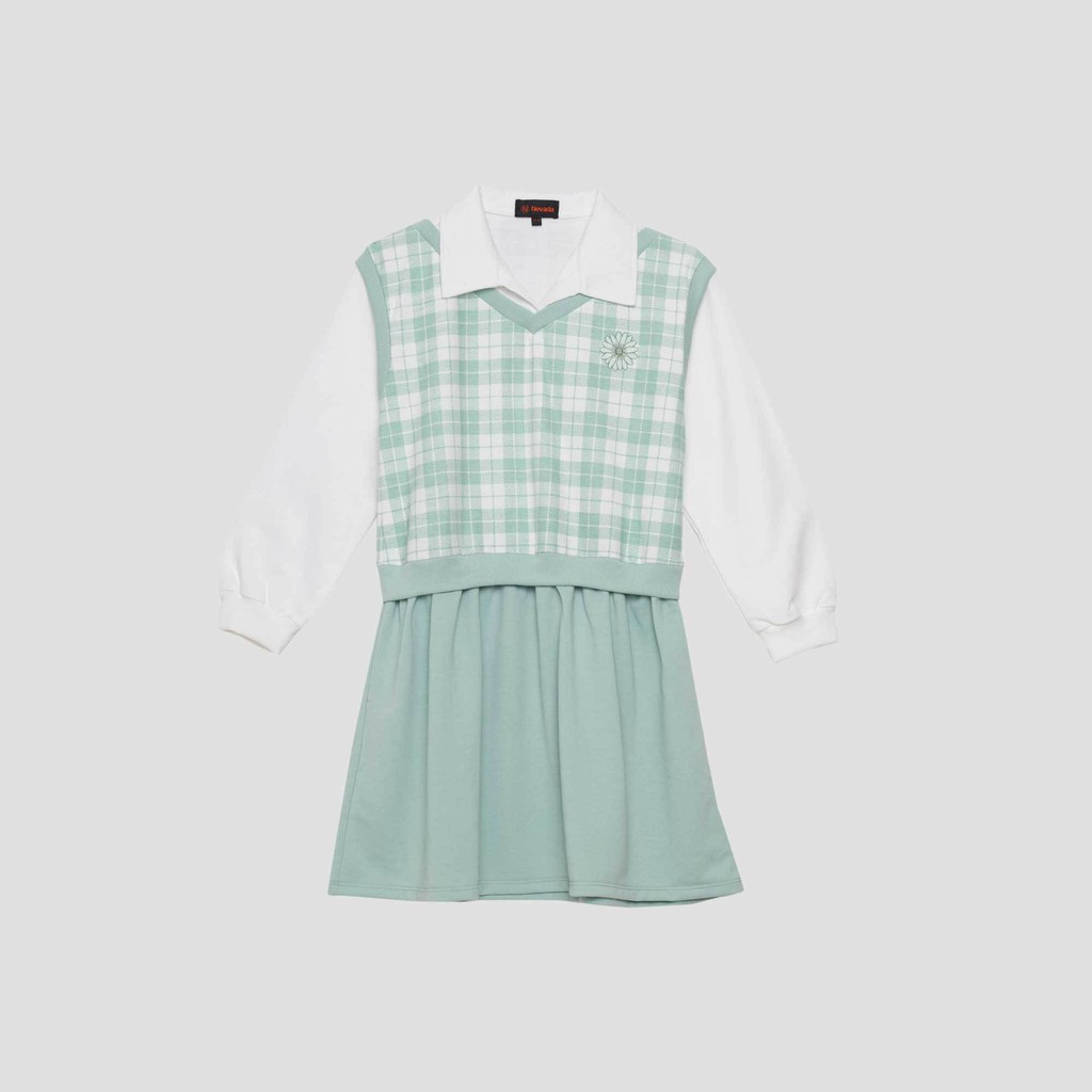 Nevada Vest Kotak Dress Anak Perempuan 122883631