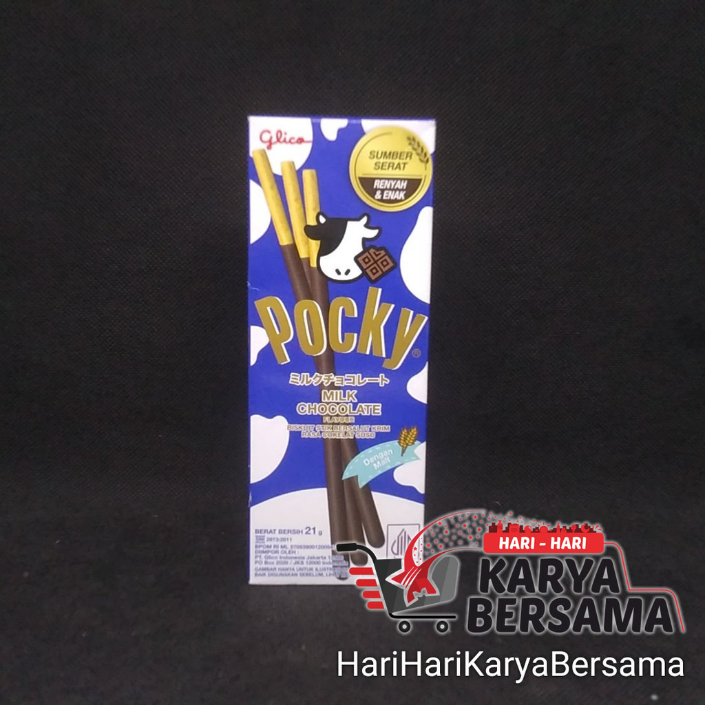 

MAKANAN RINGAN BISKUIT STIK GLICO POCKY MILK CHOCOLATE FLAVOUR 21GR