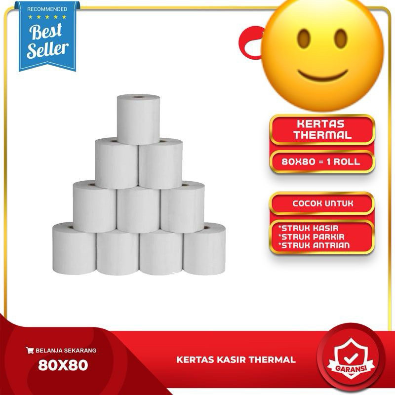 

Thermal Paper - Kertas Kasir Iware 80x80mm (pcs)