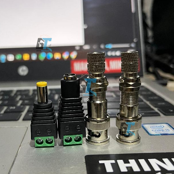 Konektor CCTV 1 Set BNC Plus Jack DC Siap Pasang / Connector 1 Camera