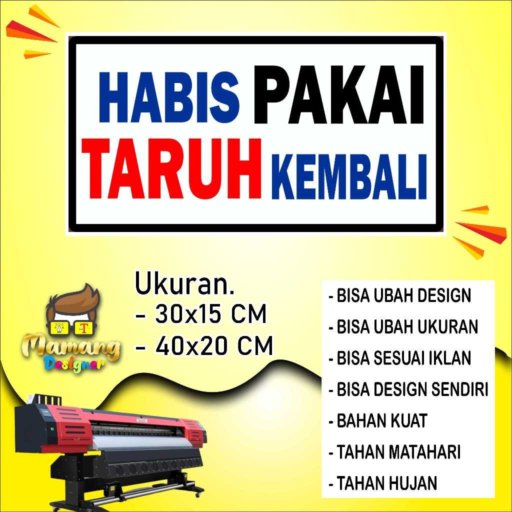

Backdrop Cetak Sticker Untuk Peringatan Benda Habis Pakai Putih