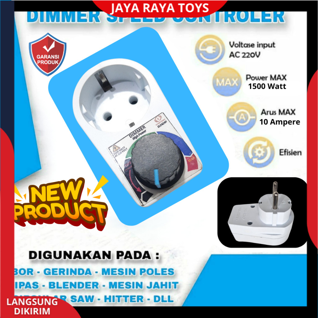 DIMMER SCR 1500 WATT PENGATUR KECEPATAN TEGANGAN LISTRIK MESIN GERINDA DLL