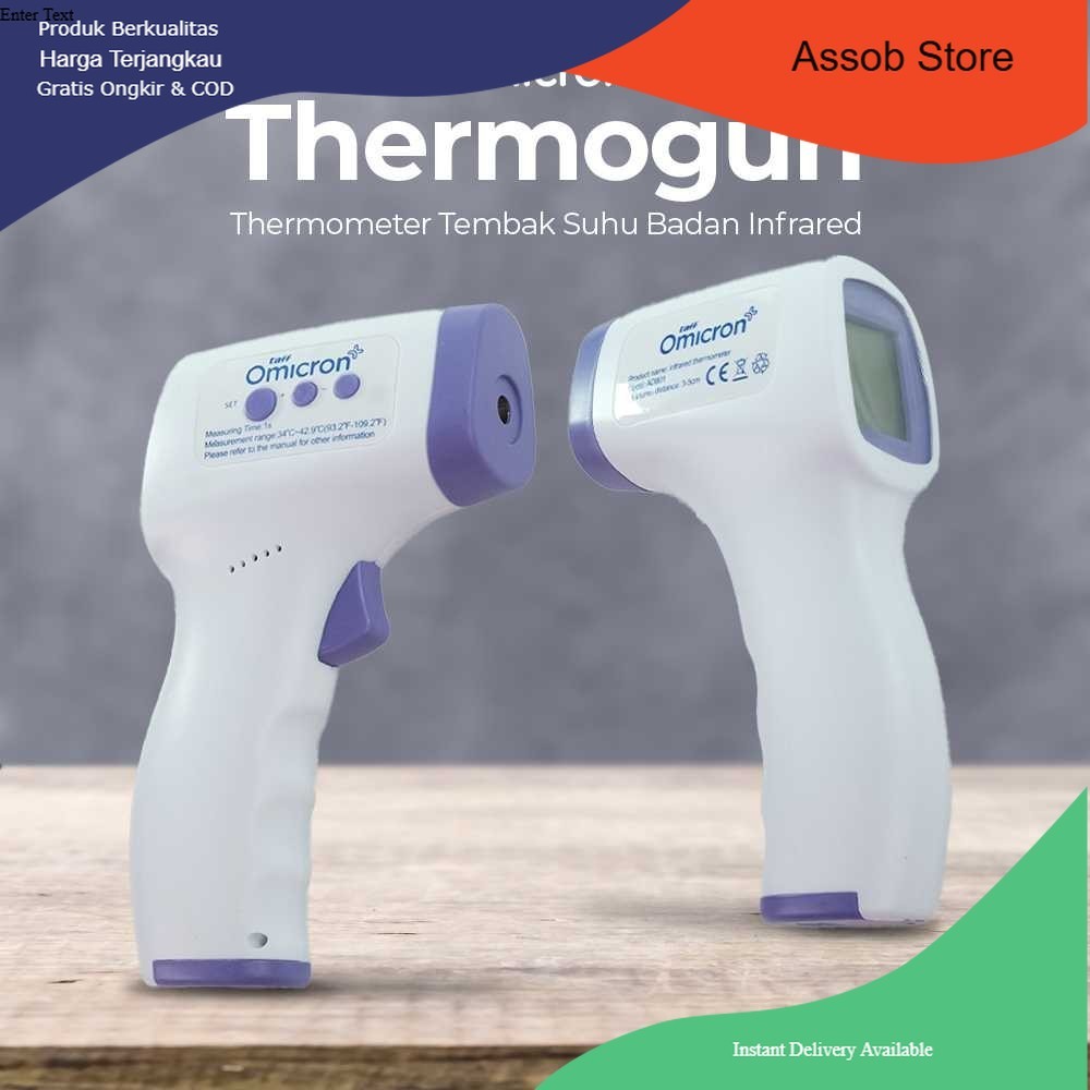 Alat Ukur Suhu Badan Thermogun Thermometer Tembak Suhu Badan Infrared - Assob Store