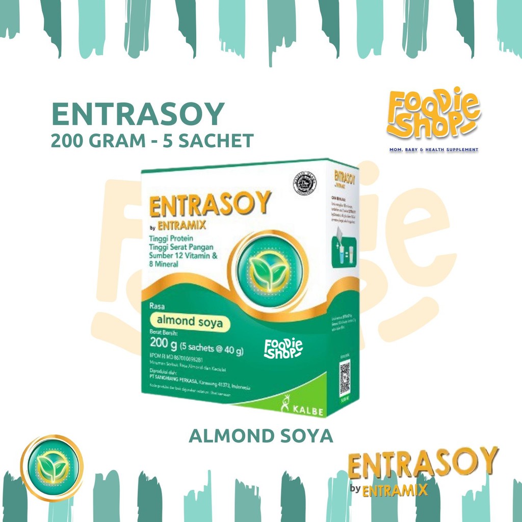 

Entrasoy 200 gram / 5 Sachet - Nutrisi Khusus dan Lengkap dengan Protein Nabati