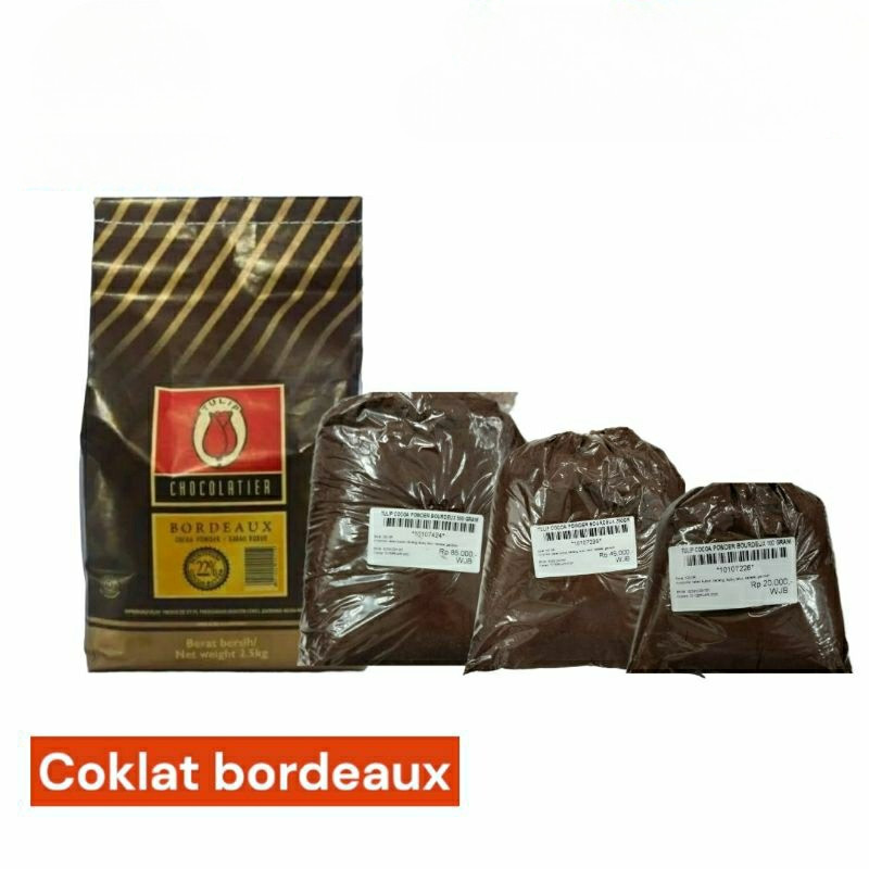 

COKELAT TULIP BOURDEAUX 100gram-500gram
