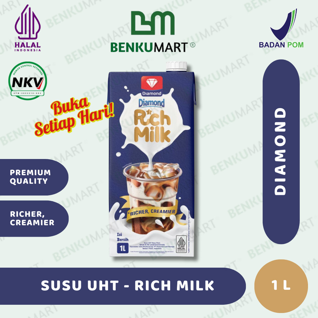 

Diamond Rich Milk (1 Liter) | Susu UHT RICH MILK 1000 ml 1L