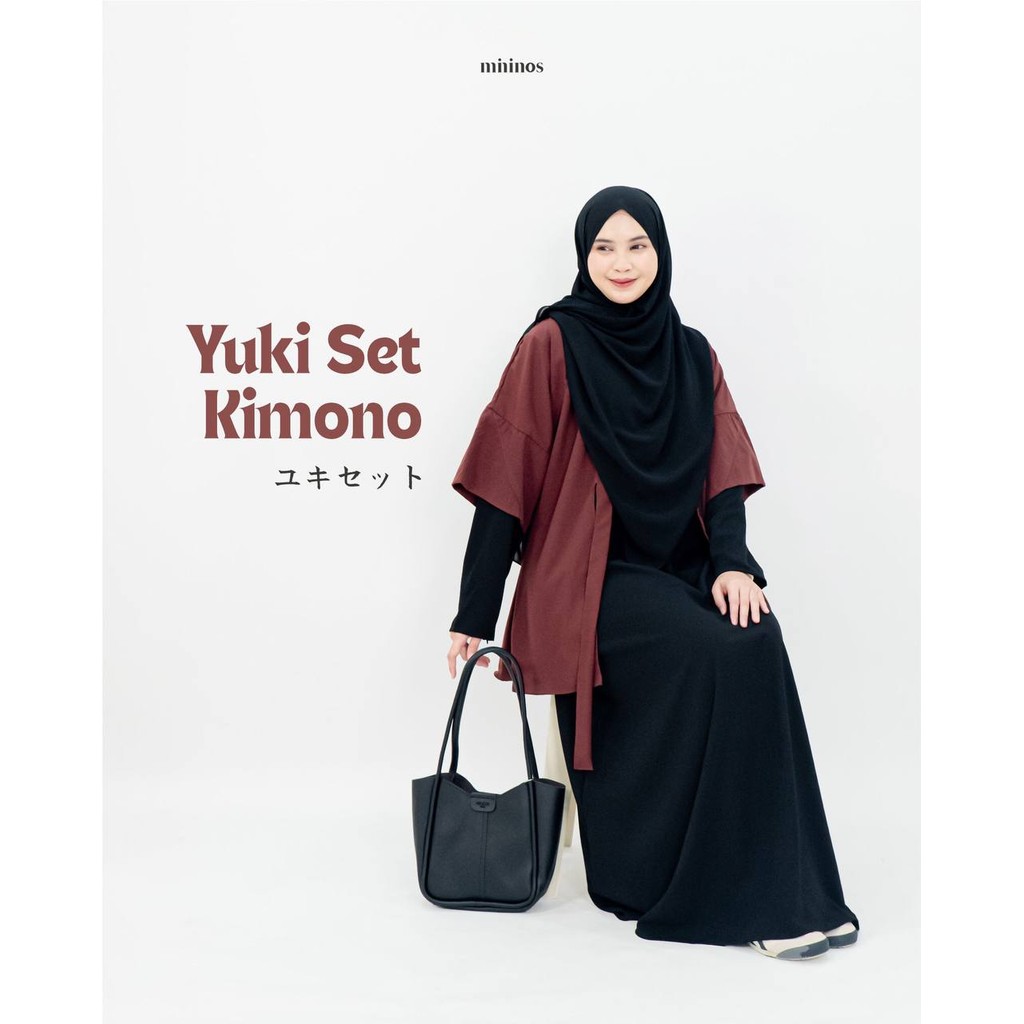 Mininos Yuki Set Kimono | Setelan Gamis Outer Japan Style Terbaru