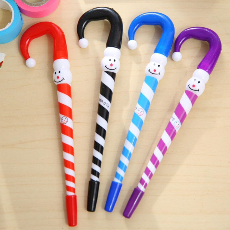 

1 Piece Cute Kawaii Funny Ballpoint Pen Stationery Cartoon Candy Cane Gift Snowman Umbrella Office School Supply