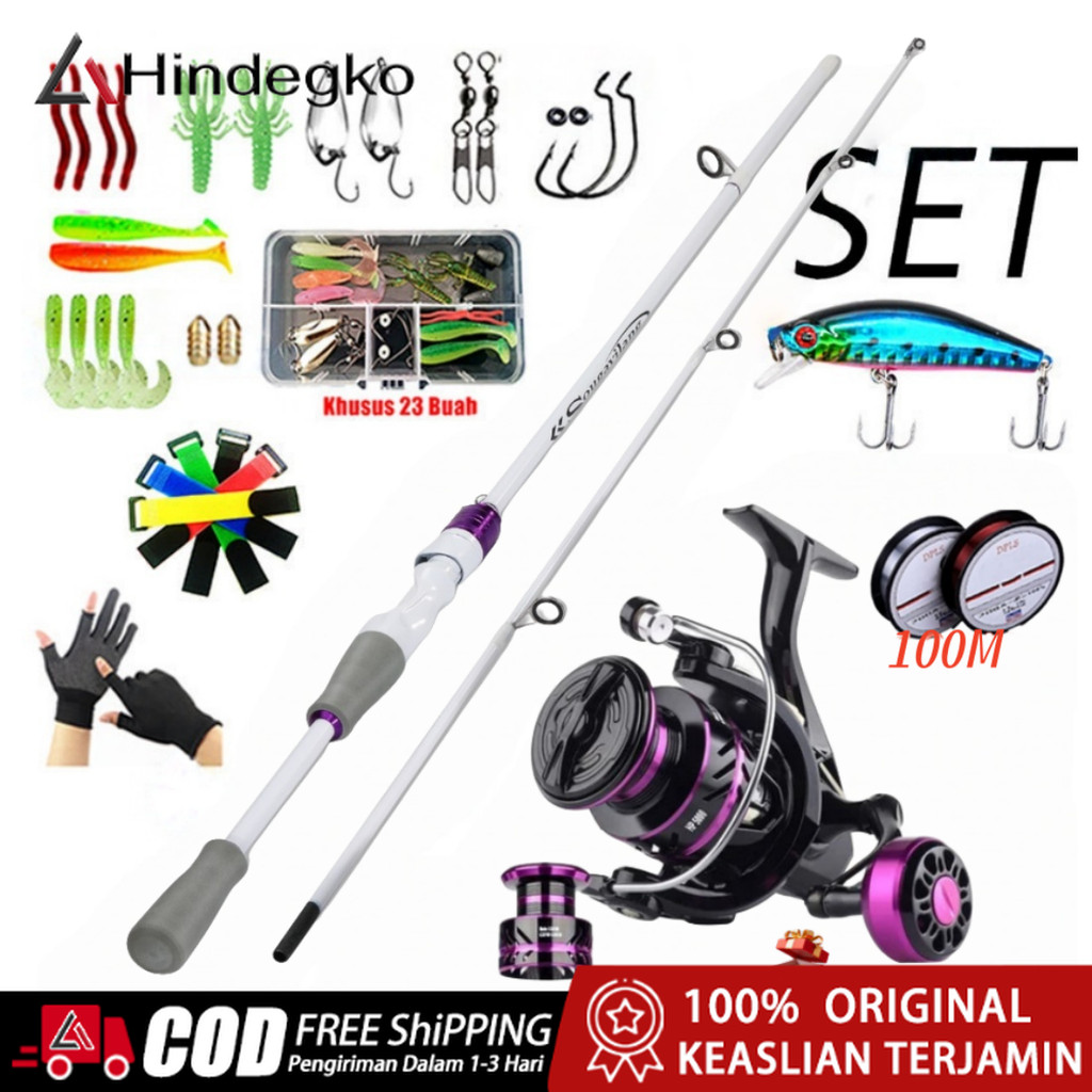 Joran Pancing Set 180cm 5-10LB 1000-7000Joran UL Carbon Pancingan Set Lengkap