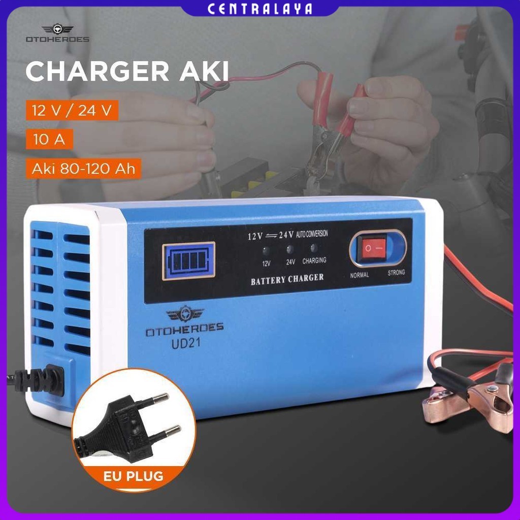 OTOHEROES Charger Aki Mobil Motor Battery Charger 12/24V 10A - UD21