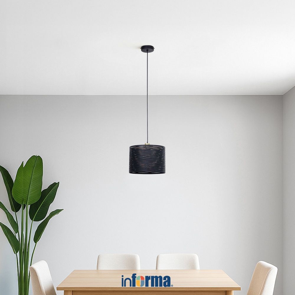 Informa 30x30x20 cm Lenoir Lampu Gantung Hias - Hitam Hanging Lamp Decorations Lighting Plafon Light