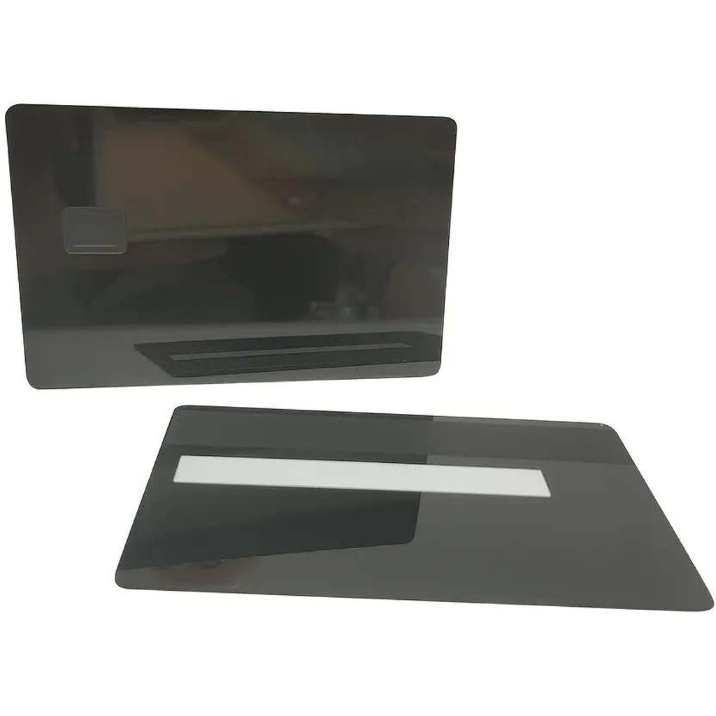 

Mirror Metal Credit Card 4442 Small Chip Credit Card DIY Laser Etching Stainless Steel with Magnetic Strip Top Bussiness Card