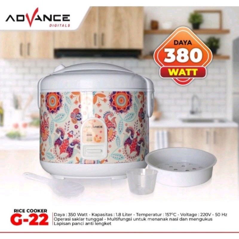 ADVANCE RICE COOKER 1.8 LITER MOTIF BATIK G-22