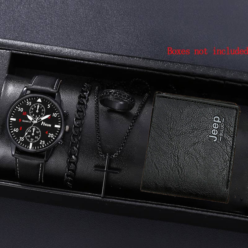 Jam Tangan Gelang Set Set Hadiah Elegan Set Aksesoris Indah（Tidak Ada Kotak） Jam Cowok Keren Stylish