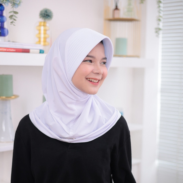 ORI AFRA - Fay Bergo S & M Jersey Tebal Sporty Hijab Sport Linier Pad Lebar & Tebal Premium