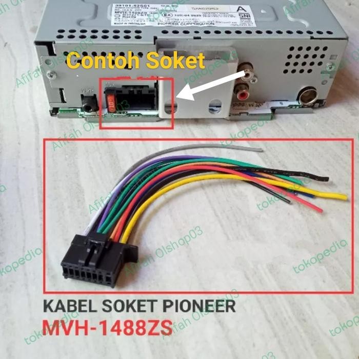 READYY Kabel soket head unit tape Pioneer MVH-1488ZS termurah