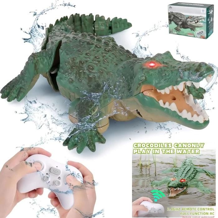 Promo RC Crocodile Remote Control Baterai Cas - Mainan Remot Buaya Renang Air