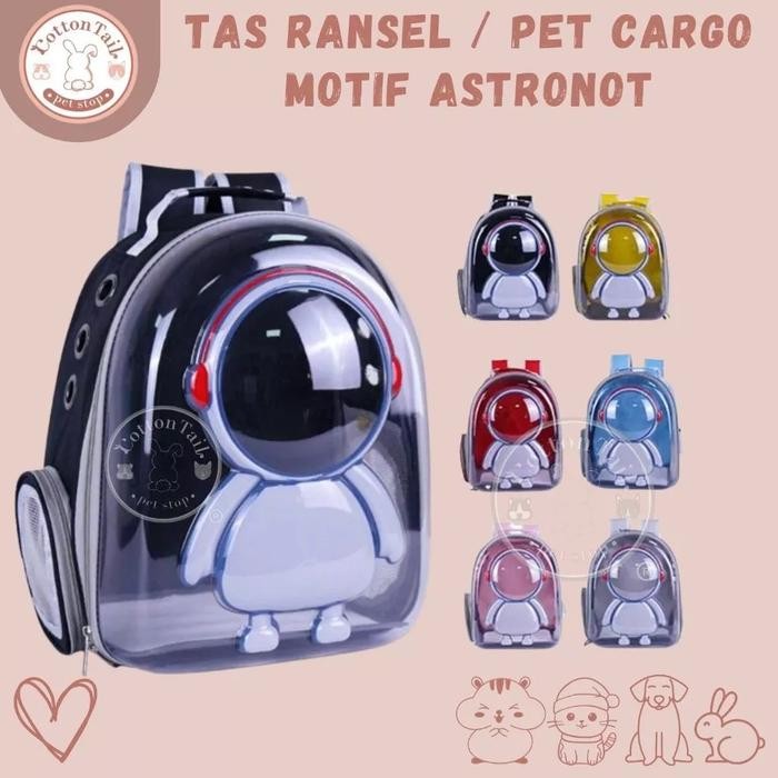 [CABIN] PET CARGO UNTUK KUCING / PUPPY MOTIF ASTRONOT - TAS ASTRONOT KUCING LUCU MOTIF ASTRONOT