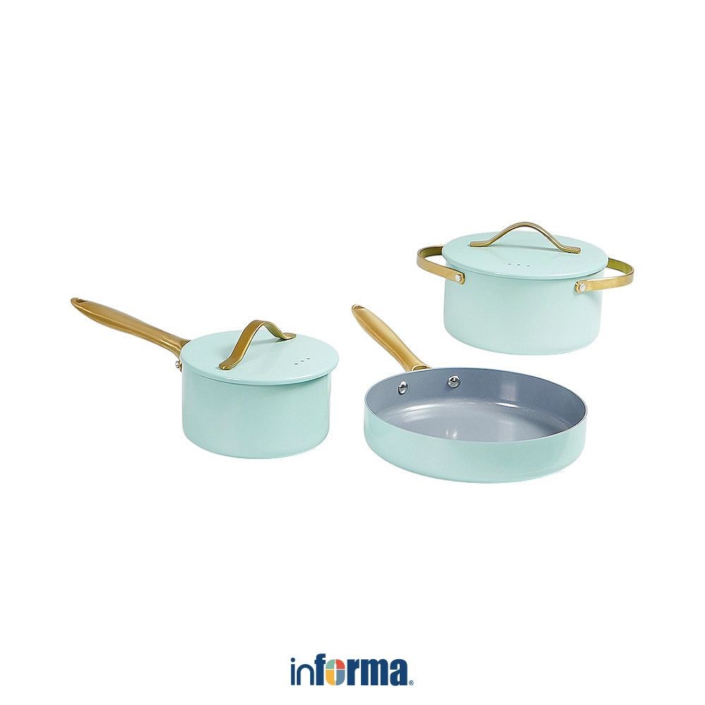 Informa Cooking Color Set 3 Pcs Geneva Perlengkapan Masak Cookware Set Set Wajan Peralatan Masak Kit