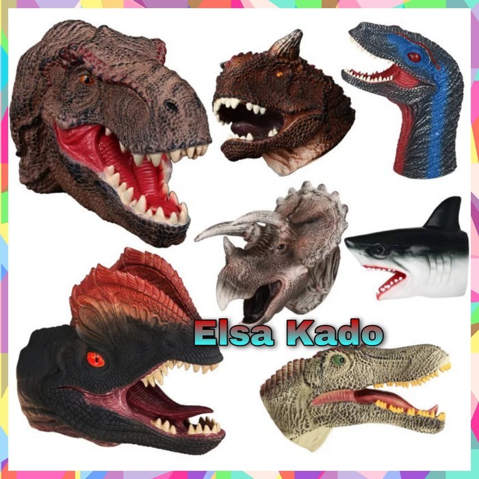 Mainan Sarung Tangan Dinosaurus shark Hand Puppet Boneka Tangan Hiu