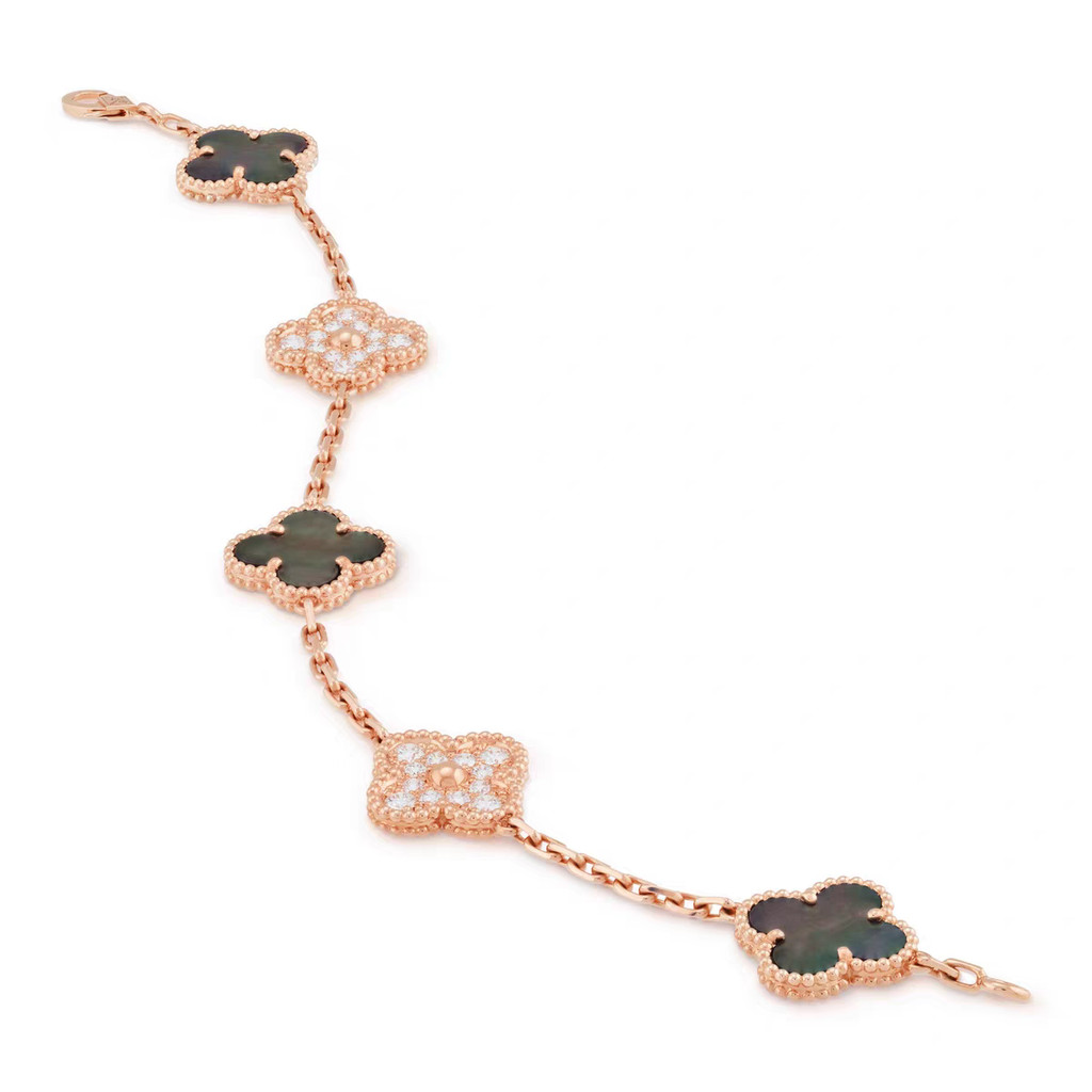 [100% Original]Van Cleef & Arpels (Fan Ke Ya Bao) Gelang Wanita Seri Alhambra (Semanggi Keberuntunga