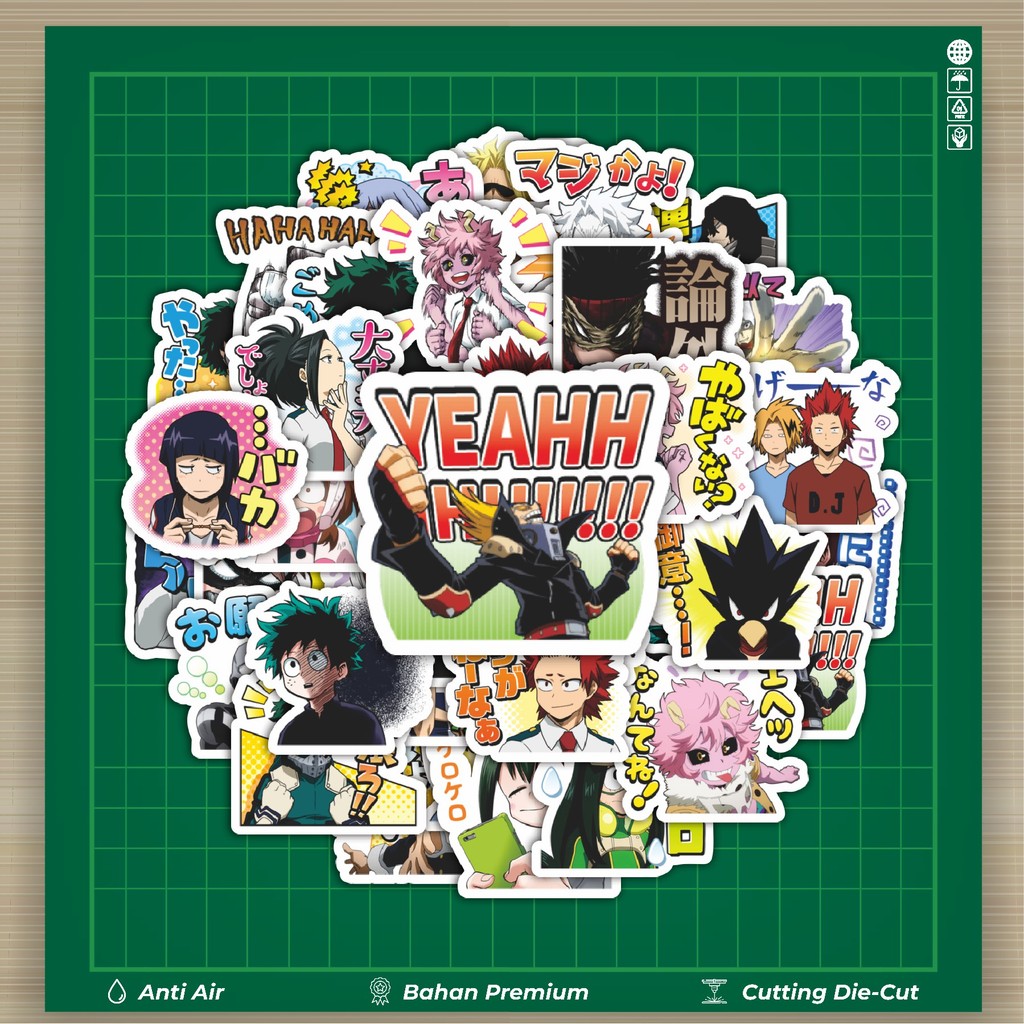

HOT 50 PCS Stiker Anime My Hero Academia Japan Anime V6 Stiker Fashion Cars Decal Dingin Kartu Album Custom Vinyl Anti Air- Sticker Aesthetic Buku Journal Koper Casing HP Tablet Laptop Helm Motor Botol Minum