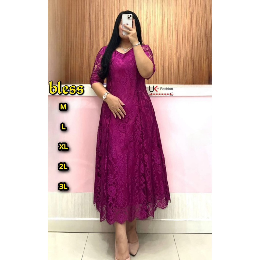 Dress semi prancis premium maxi dress