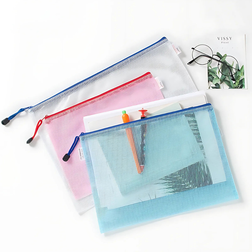 

VIRAL! MAP JARING / POUCH BAG SEMI TRANPARAN UNTUK DOKUMEN BUKU LKS DLL UKURAN A4 DAN A5 HARGA 1PCS