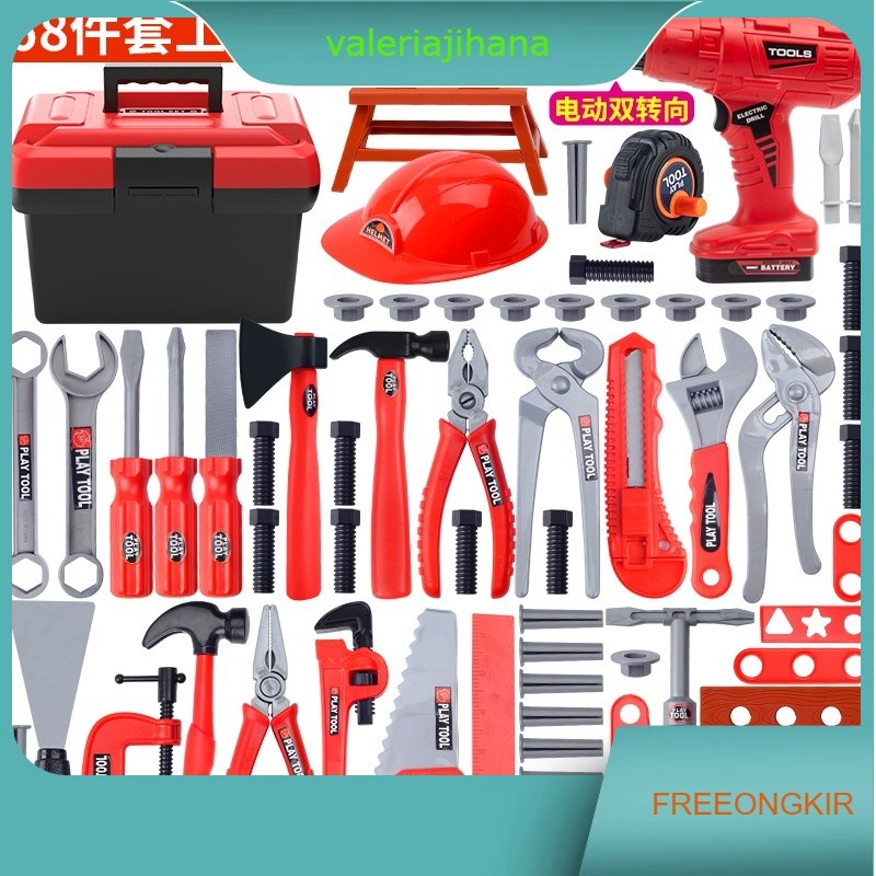 Mainan Perkakas Tool Set Lengkap 68 PCS - Mainan Alat Perkakas Lengkap dengan Box Penyimpanan - Main