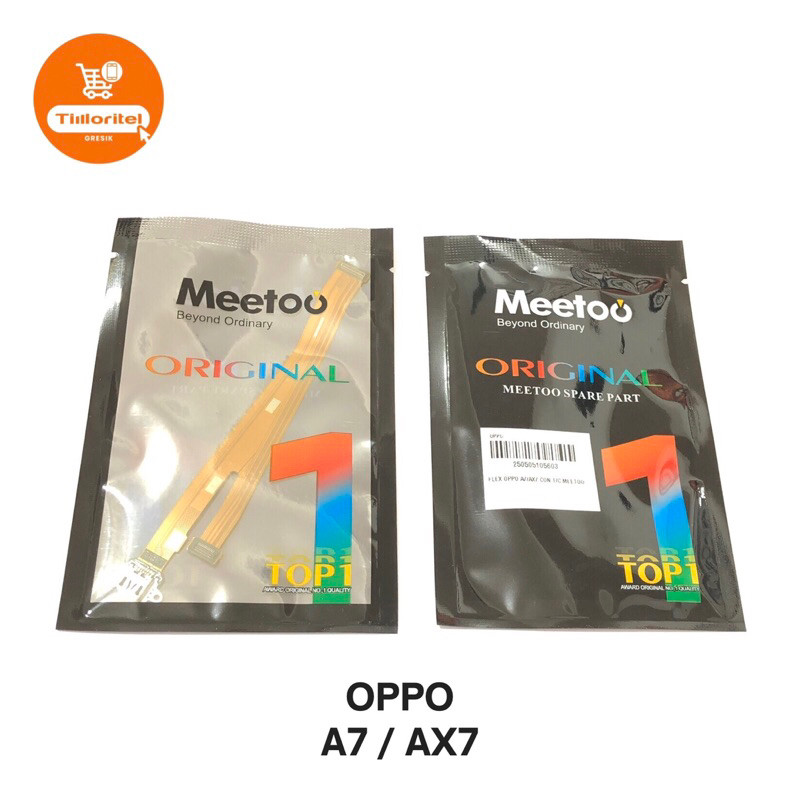 MEETOO | Flexibel Charger + Ic OPPO A7 / AX7 Original 1:1 Full Komponen Aisi - Flexi Flexible Fleksi