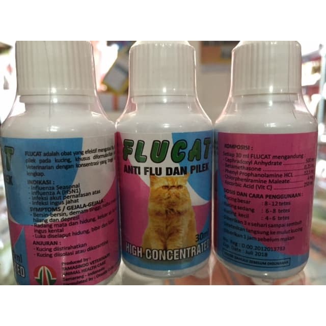 obat Tetes Flu kucing (Pilek bersin batuk)  Formulasi Jepang FLUCAT 30 ml - PAWSOME