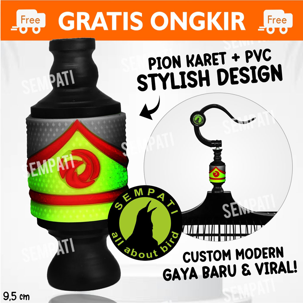 SEMPATI PION KARET MOTIF BINTIK BURUNG PION SANGKAR KOTAK PION KANDANG BURUNG KOTAK AKSESORIES GANTU