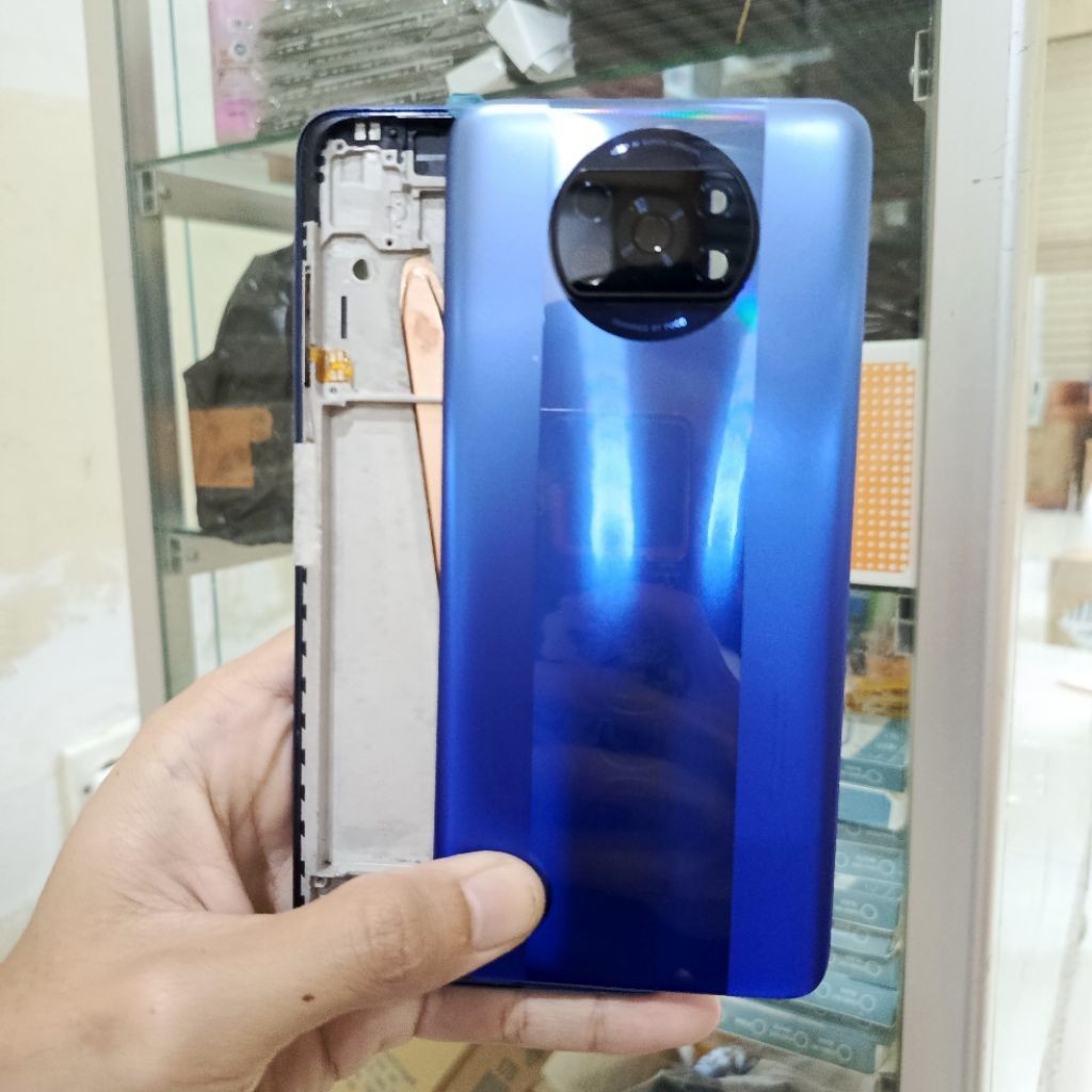 KESING HOUSING CASING FULLSEt XIAOMI POCO X3 NFC/ POCO X3 PRO FRAME + BACKDOOR + RING LENSA KAMERA O