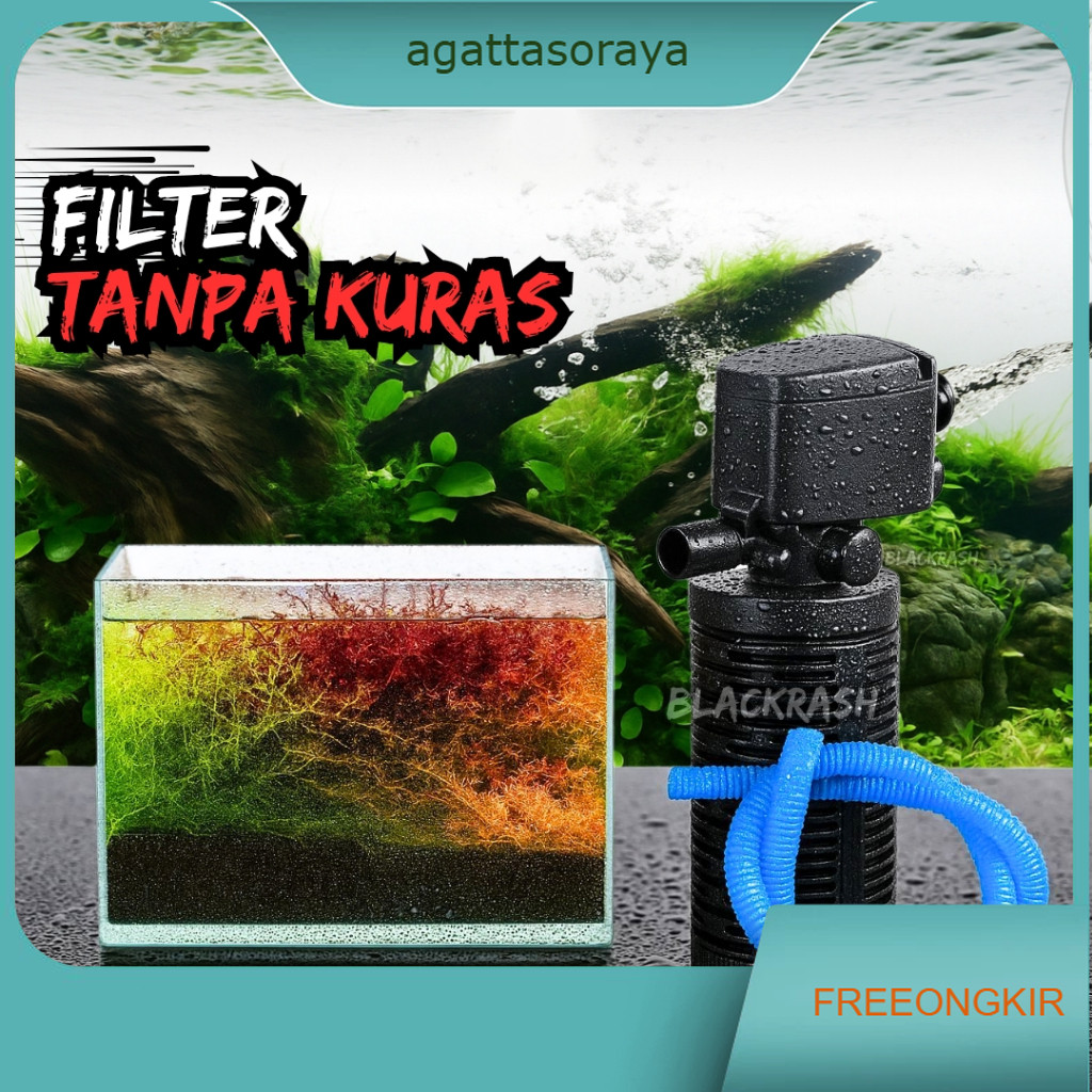 Water Pump Mesin Pompa Air Celup Internal Filter Pembersih Aquarium Mini Tanpa Kuras 24 jam 1200F