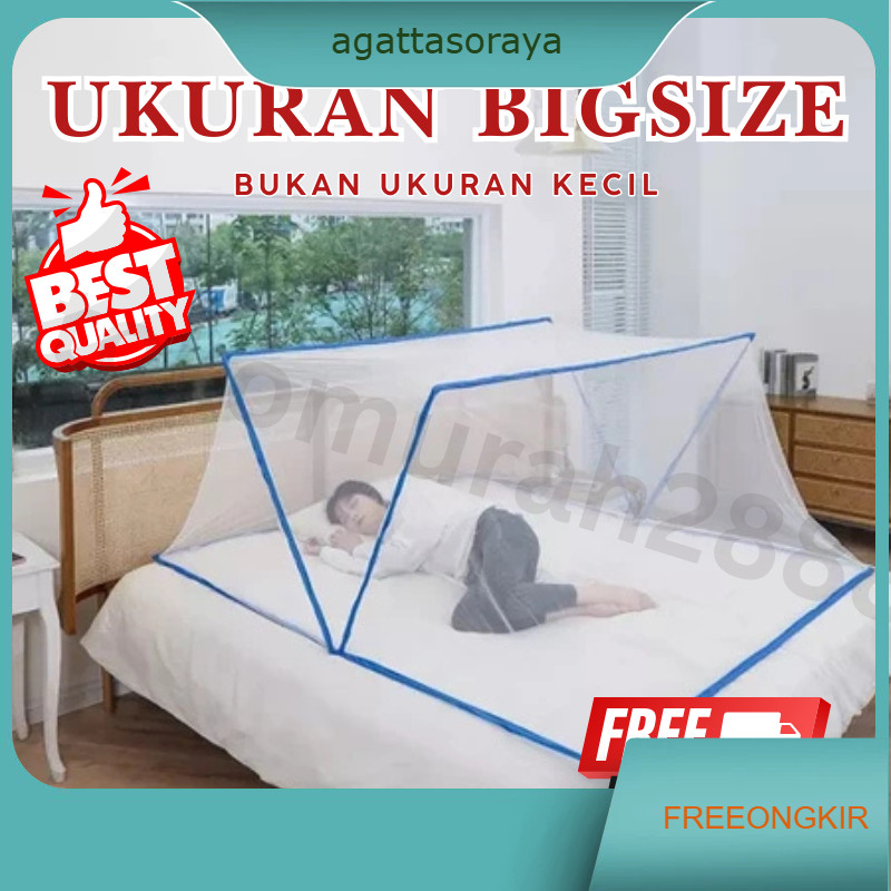 KELAMBU KOTAK LIPAT UKURAN 160x190cm/ KELAMBU LIPAT PORTABLE KOTAK/ KELAMBU LIPAT ANTI NYAMUK KOTAK