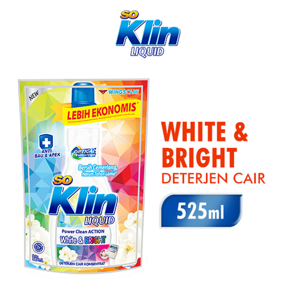 SO KLIN DETERGENT CAIR CLEAN ACTION WHITE & BRIGHT 525/510mL