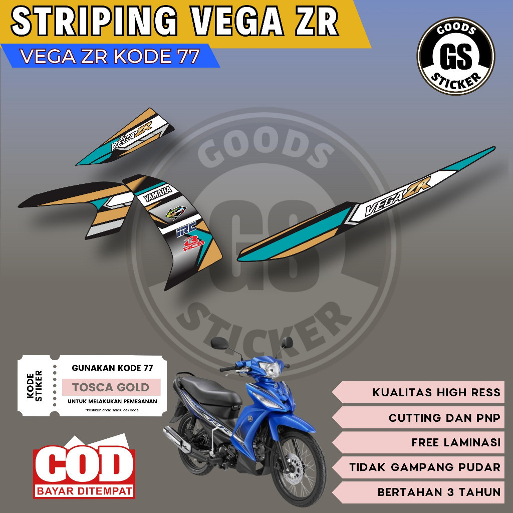 STIKER VARIASI MOTOR VEGA ZR STRIPING VARIASI LIST MOTOR YAMAHA VEGA ZR