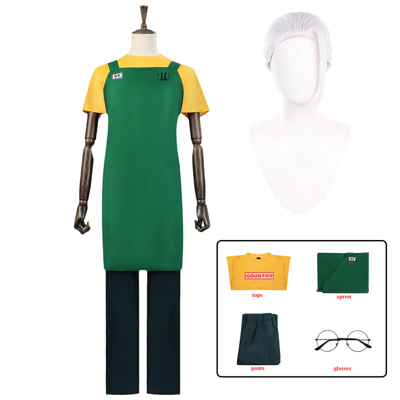 Taro Sakamoto Cosplay Sakamoto Days Cosplay Costume Apron Glasses Wig Men Women Halloween Canival Pa