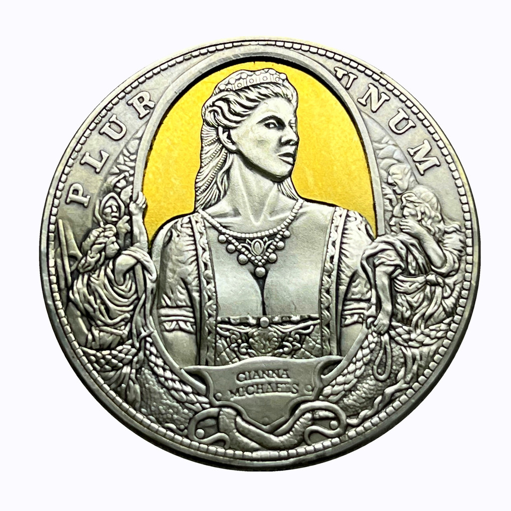 Active Mechanism Coin Morgan Dollar Hobo Nickel 'Ginana' Stripper Roman Booteen Amazing Art Gift Rep